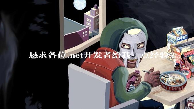 恳求各位.net开发者给我一点经验?